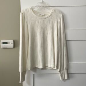 Brea Canyon (Stitch Fix) cream lattice design sweater